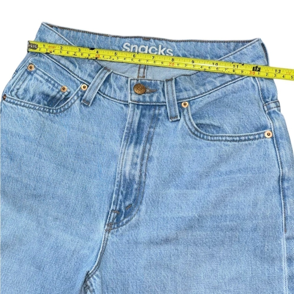 Snacks X Mother Just A Nibble Straight Leg Blue Jeans Womens 24 Western Preppy - Picture 14 of 16